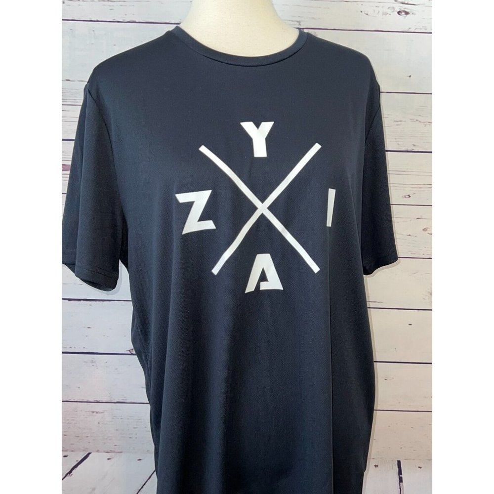 Zyia Active Tee Shirt XL Extra Large spell out Mens Graphic Trainer Short Sleeve